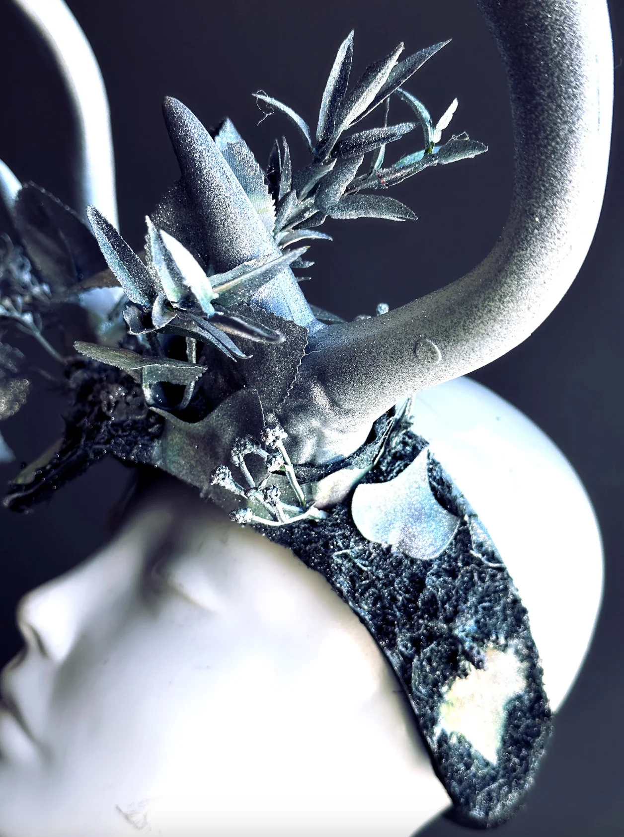 Deer Antler Headdress - Winter's Frost - Image 6