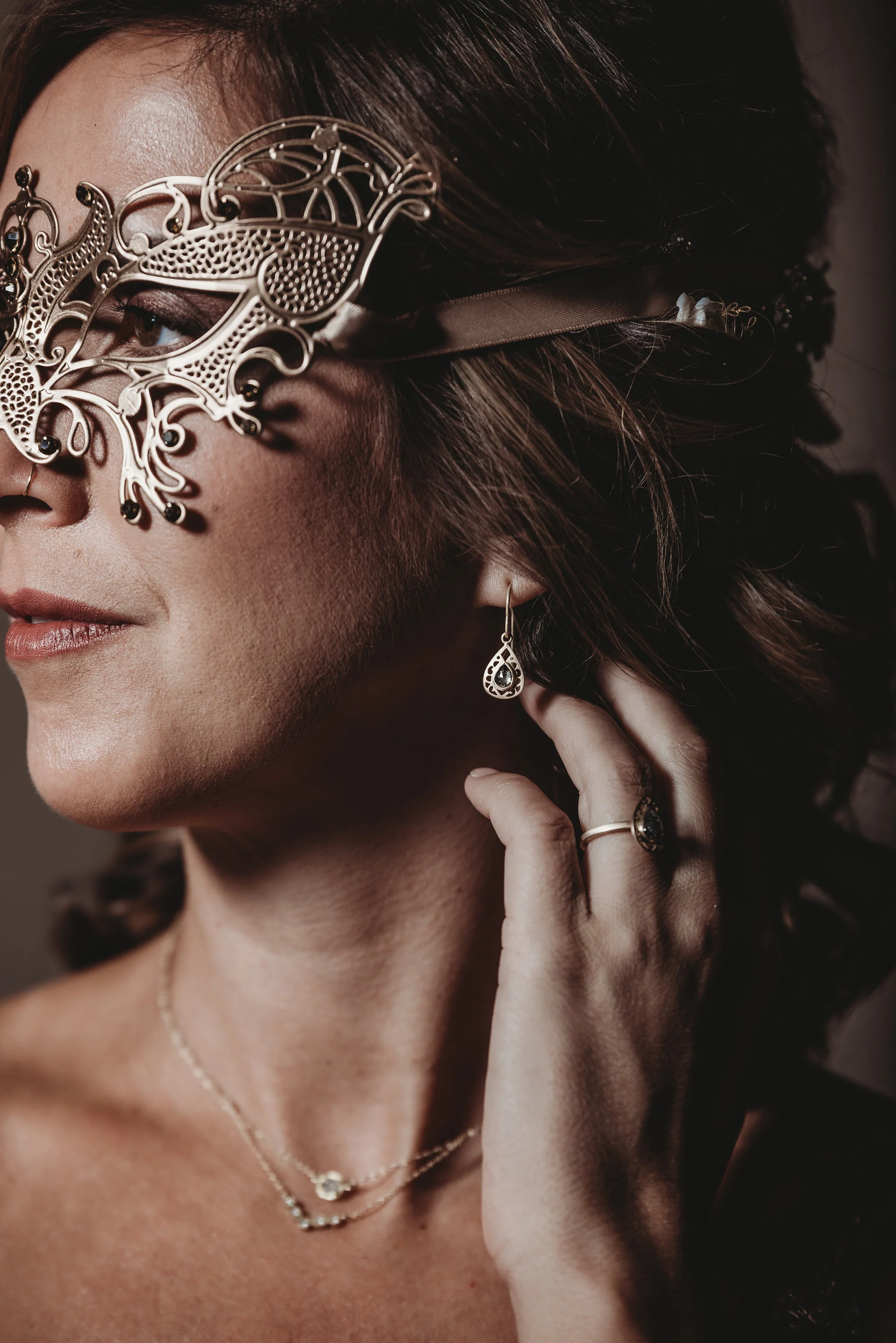 Butterfly Metal Mask - Gold - Image 4