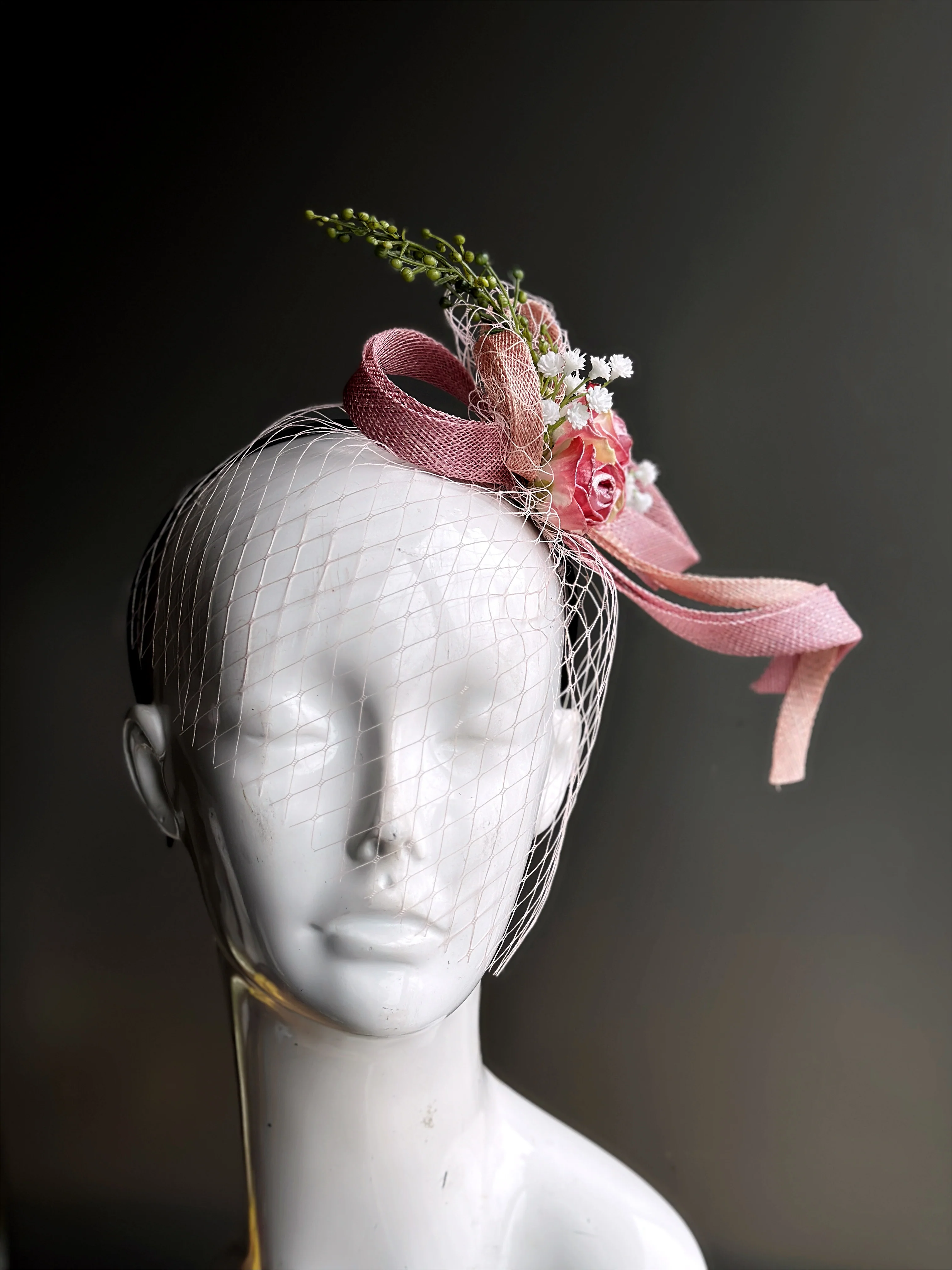 Fascinator Hat - Shades of Pink - Image 2
