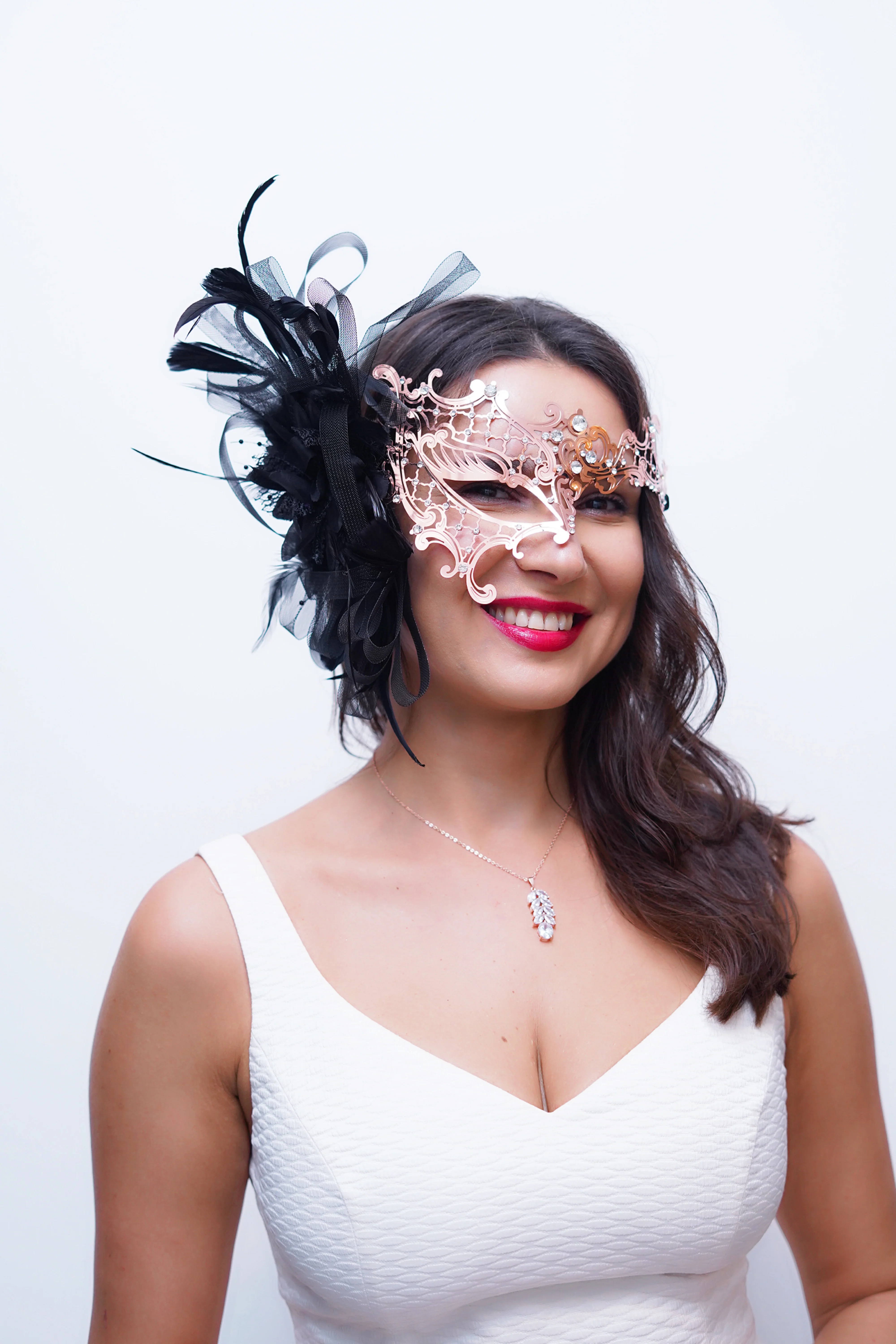 Phantom Feather Mask - Rose Gold - Image 3