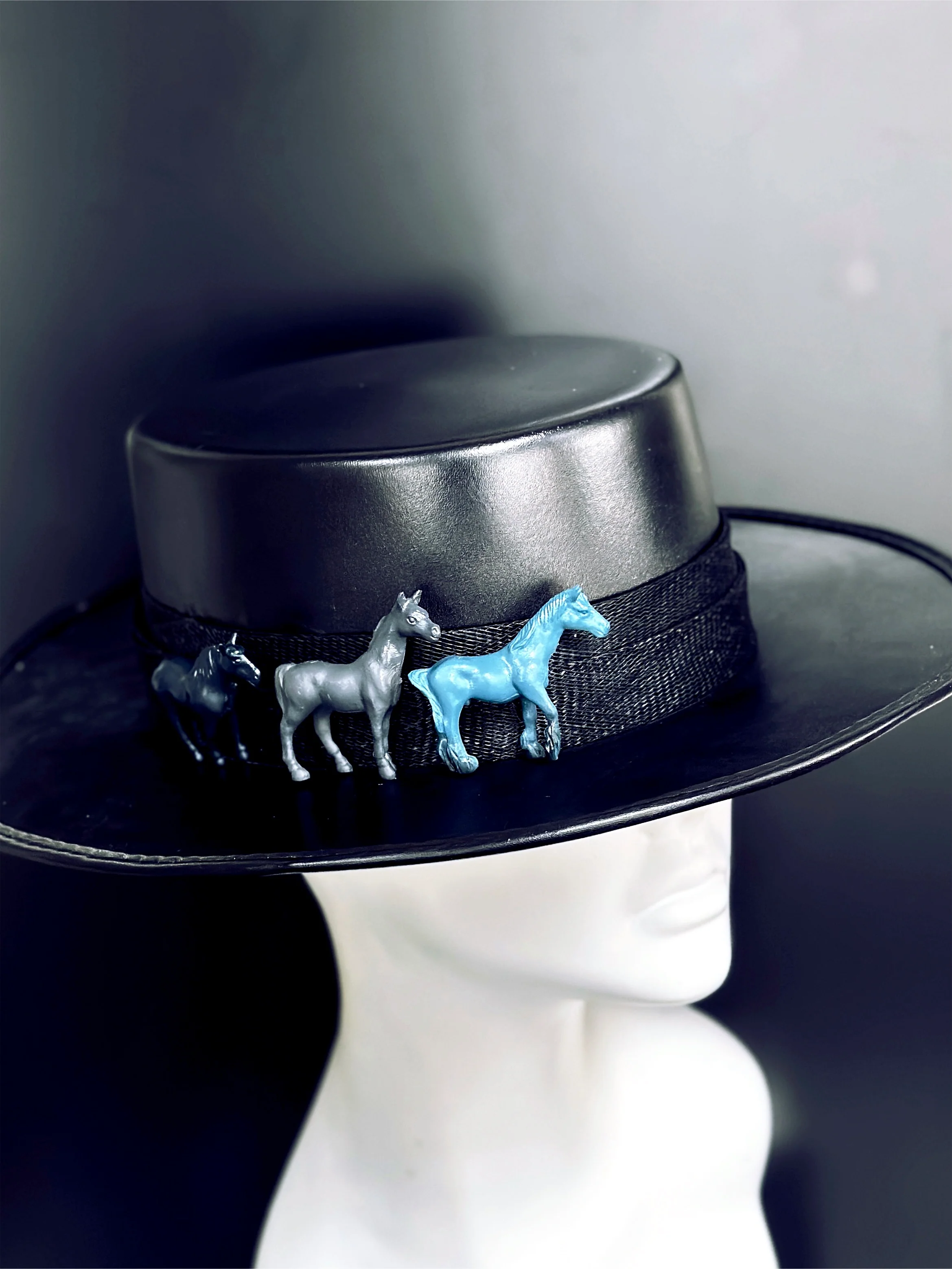 Wide Brim Hat - Midnight Stallions - Image 2