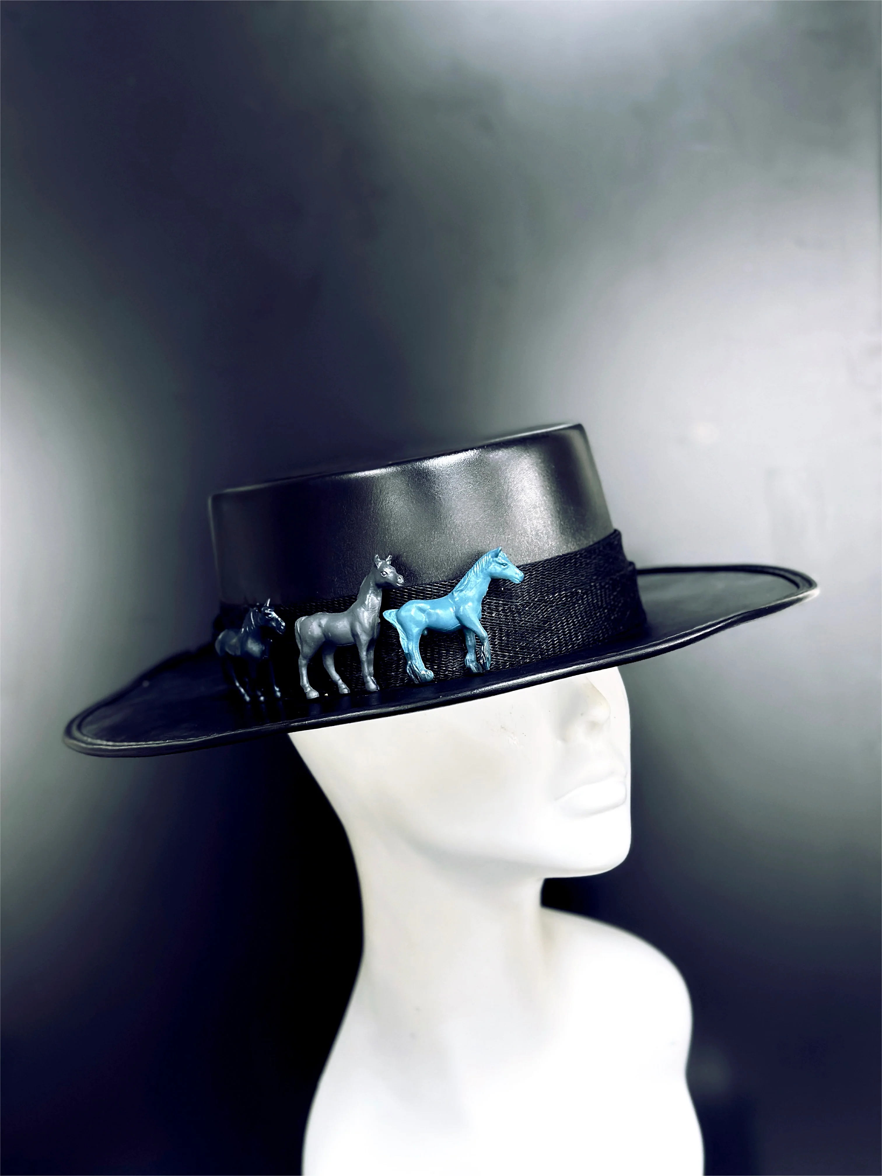Wide Brim Hat - Midnight Stallions - Image 4