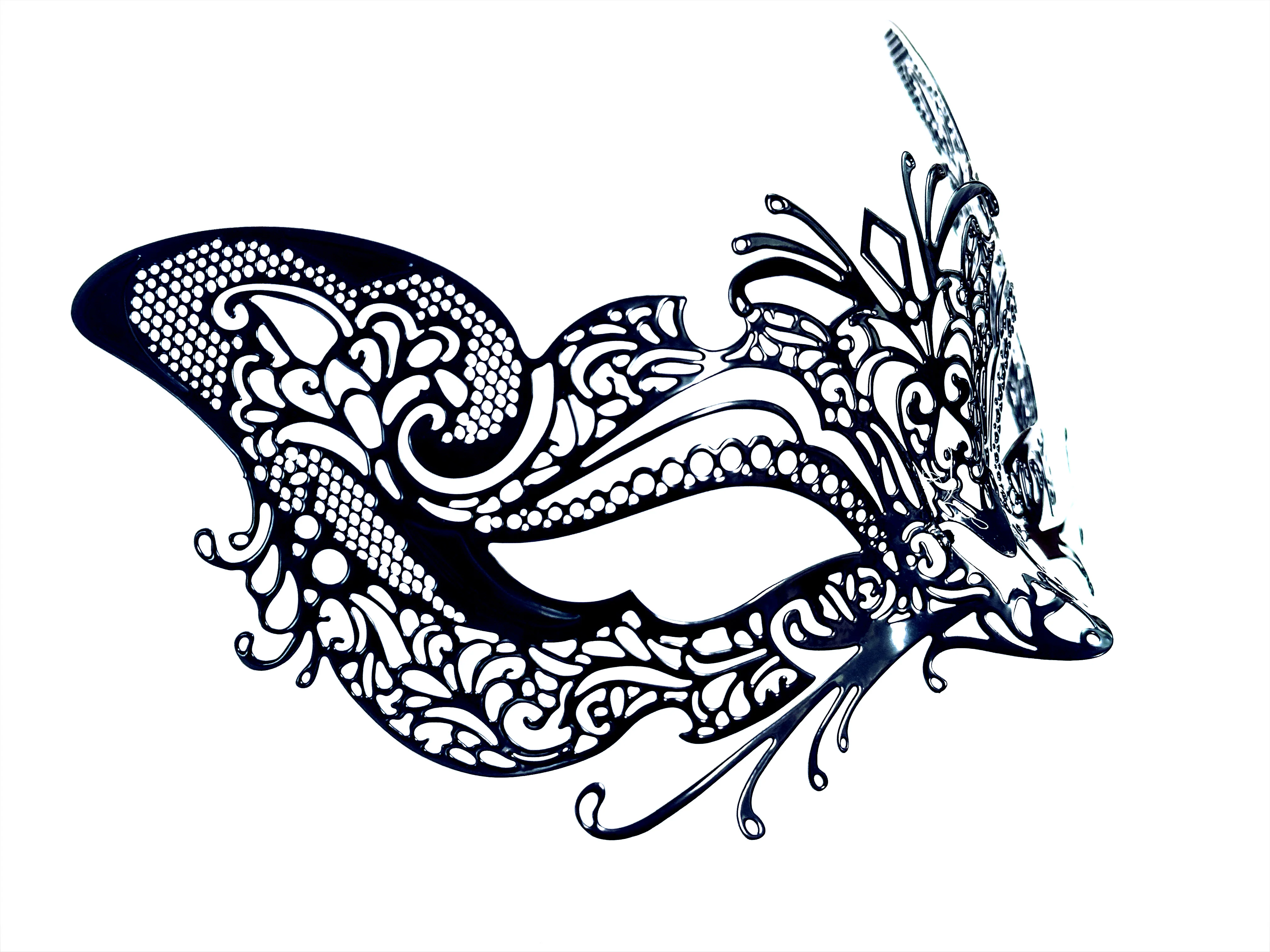 Metal Fox Mask - Black - Image 5