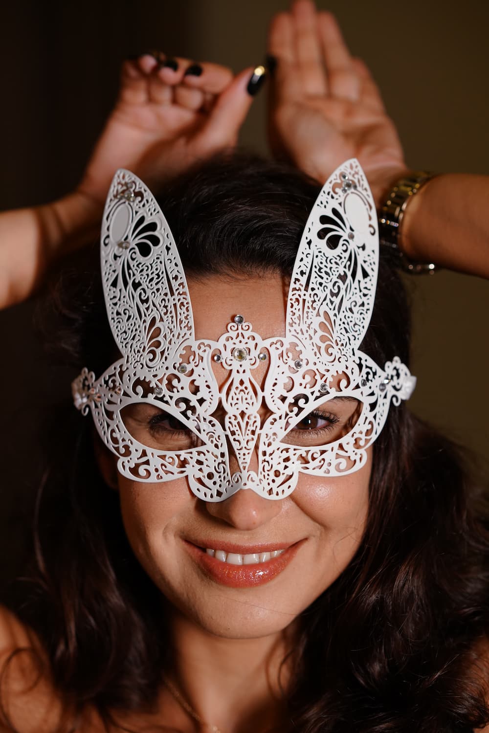 Metal Bunny Mask - White - Image 2
