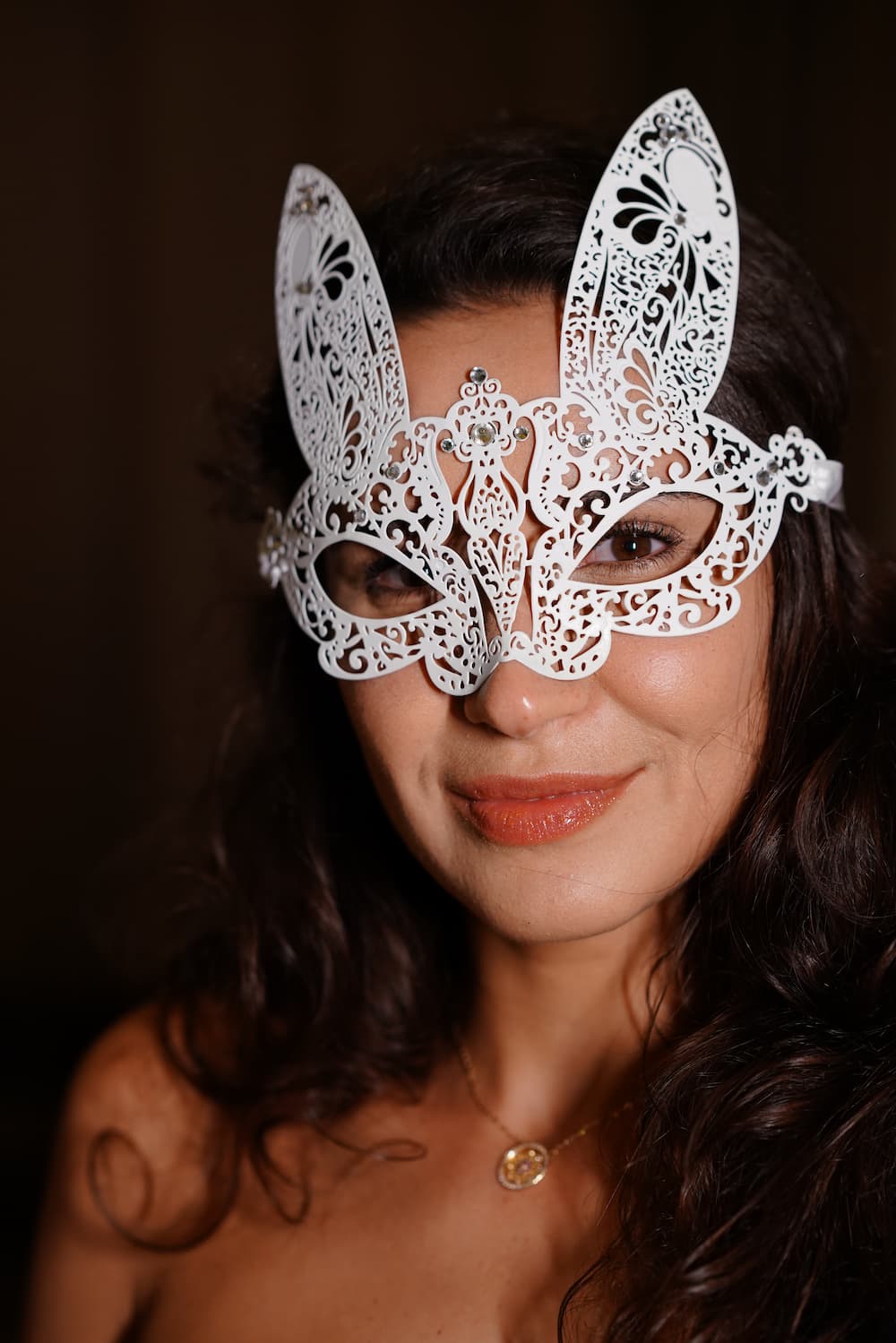 Metal Bunny Mask - White - Image 3