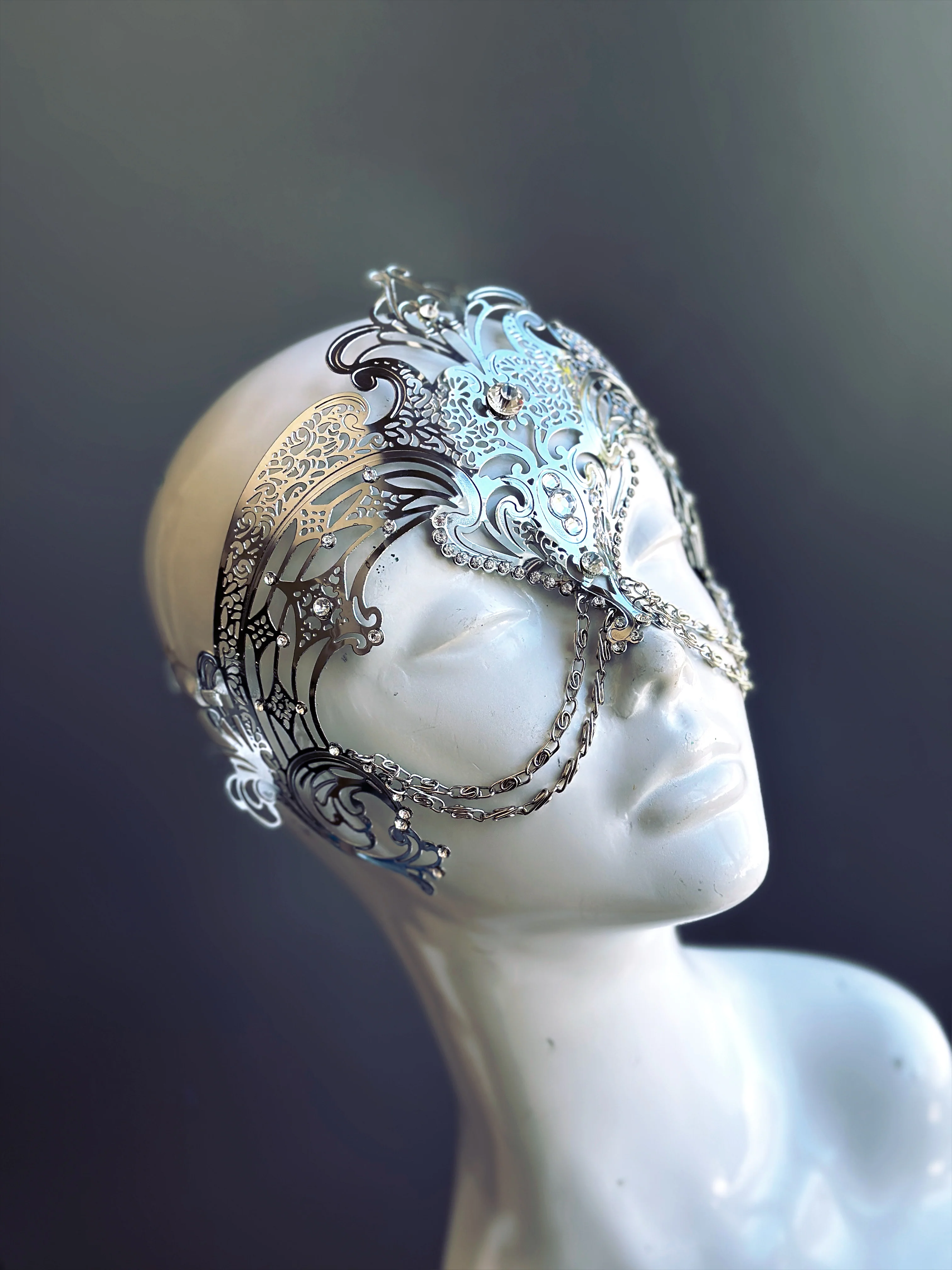Goddess Chain Mask - Silver - Image 4