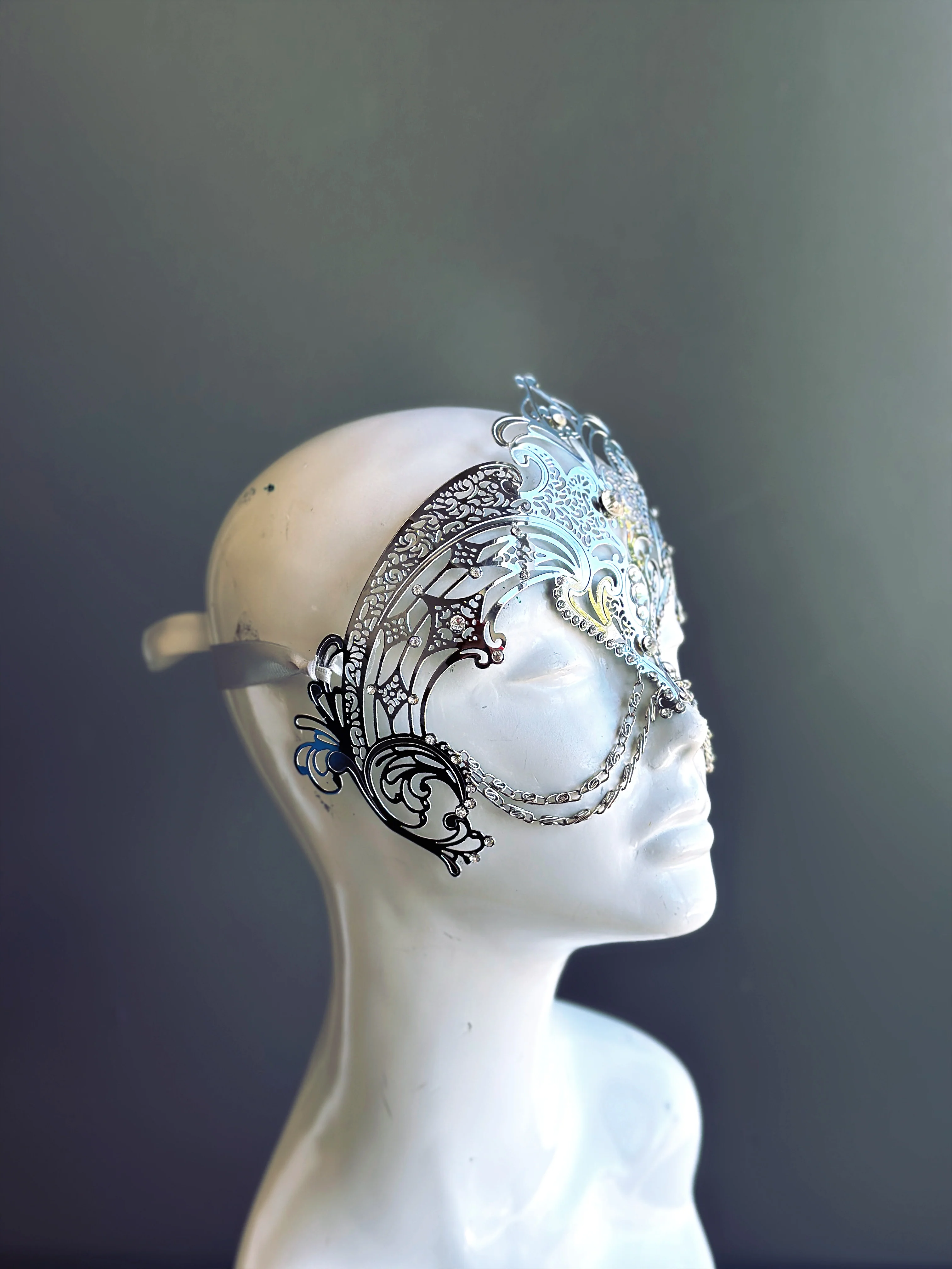 Goddess Chain Mask - Silver - Image 5