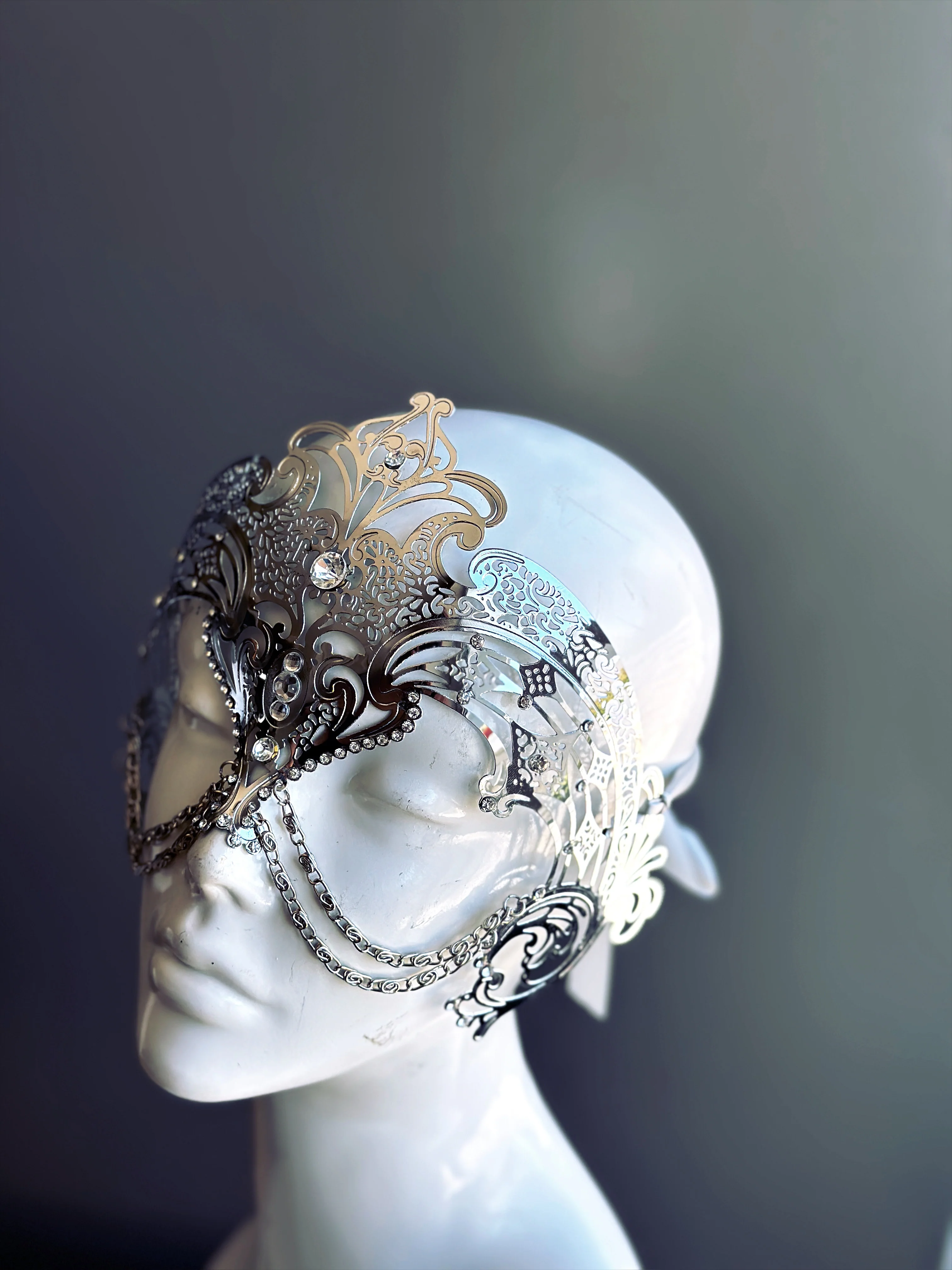 Goddess Chain Mask - Silver - Image 6