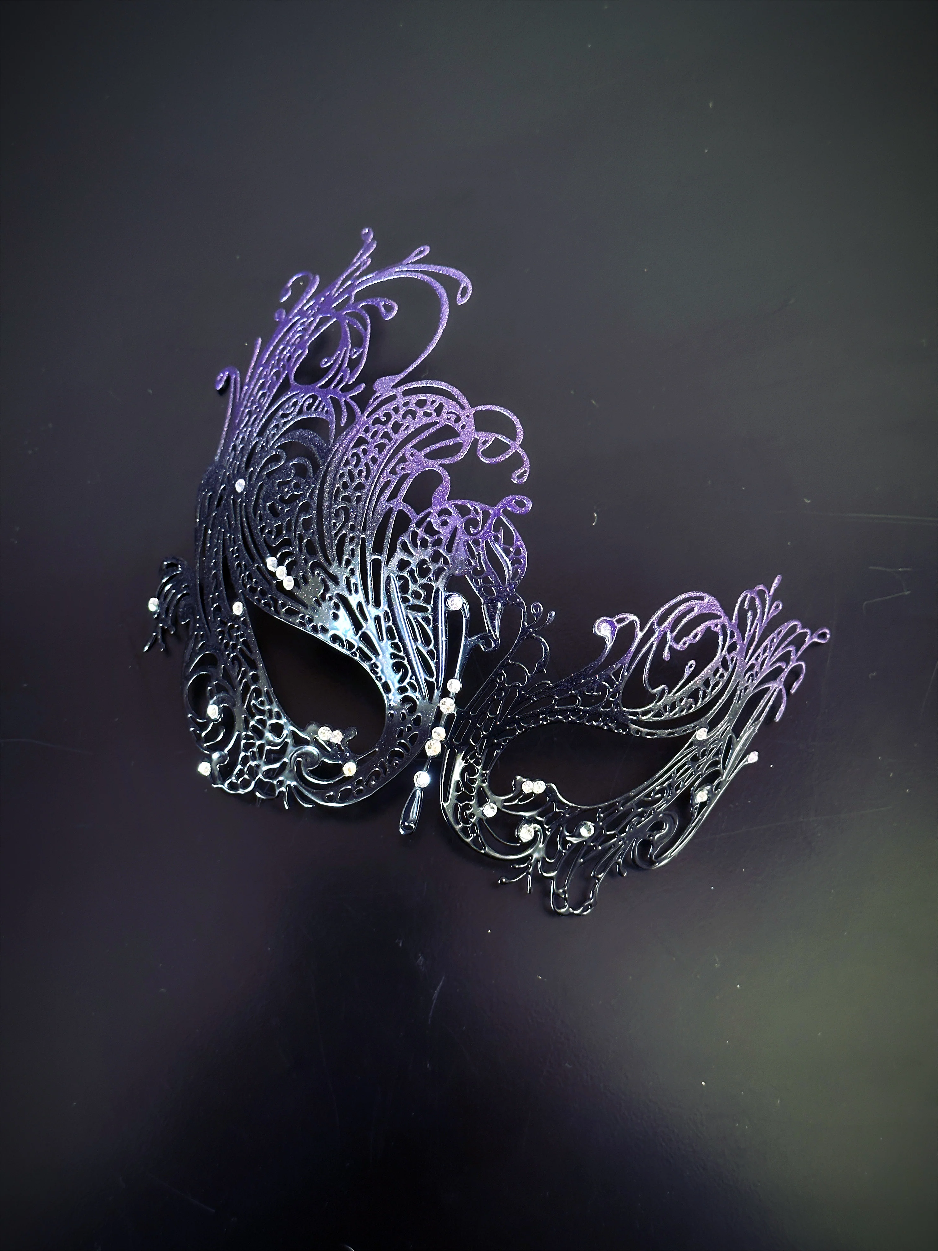 Swan Ombre Rhinestone Mask - Image 6