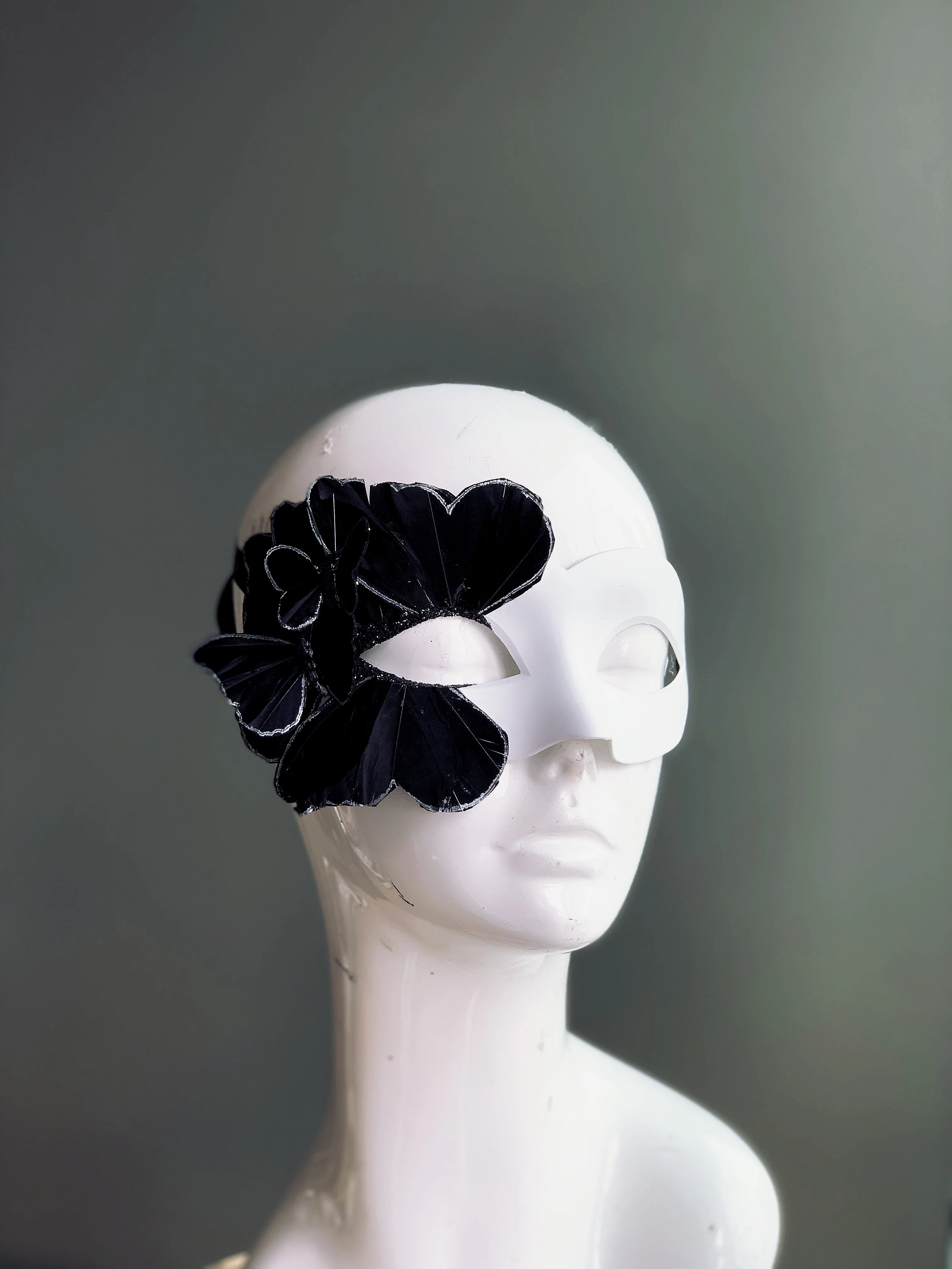 Butterfly Mask - White /Black - Image 5