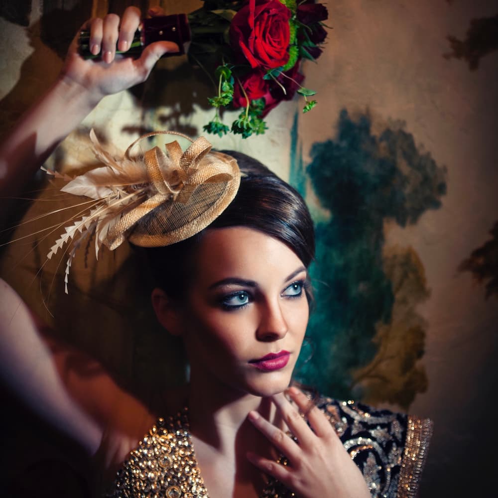 Tea Party Fascinator - Beige - Image 3