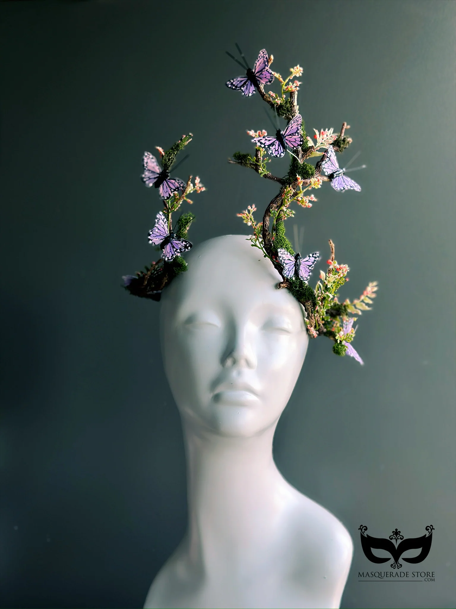 Flutterwood Fae - Lilac Butterfly Headdress - Image 2