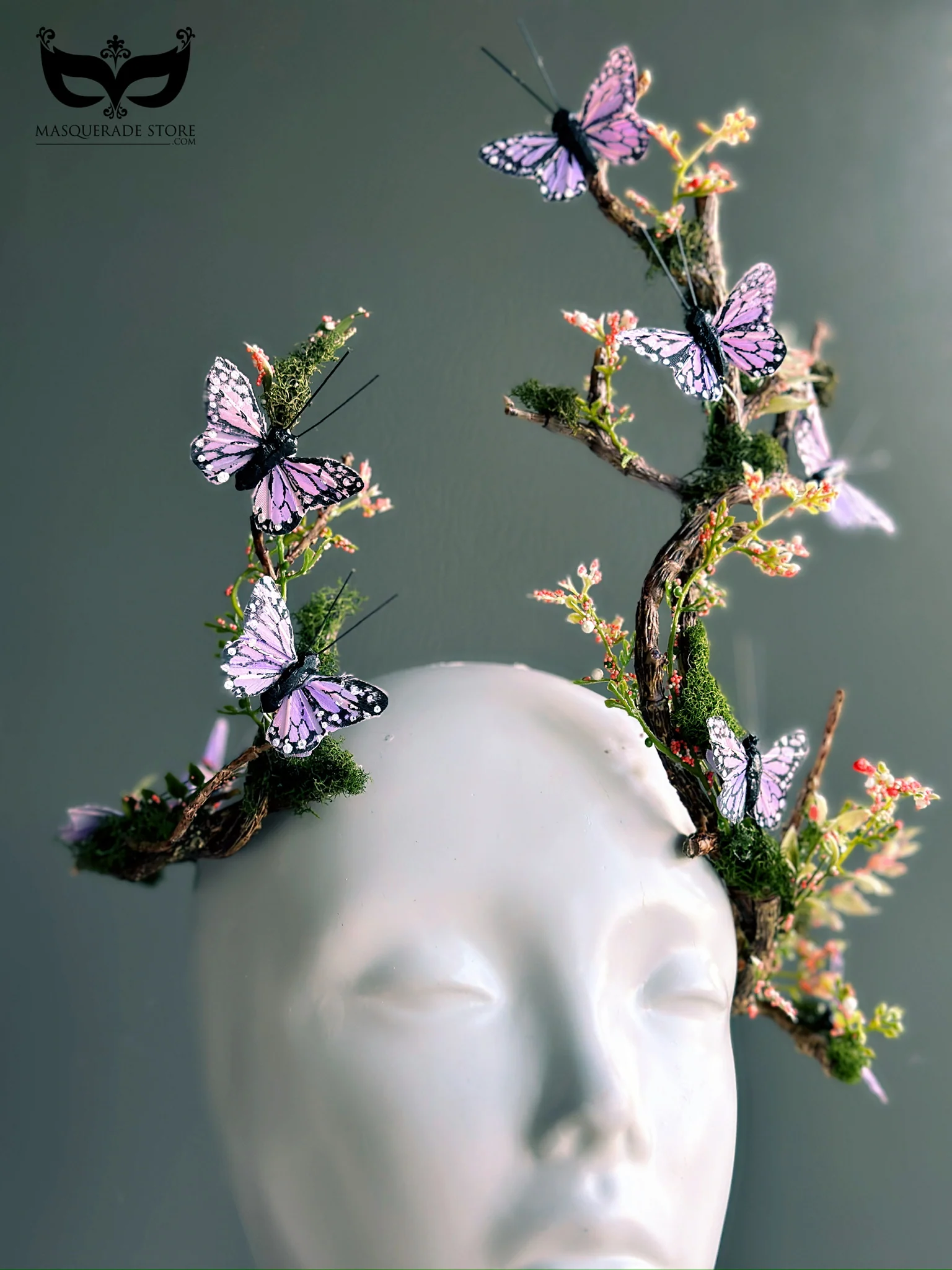 Flutterwood Fae - Lilac Butterfly Headdress - Image 4