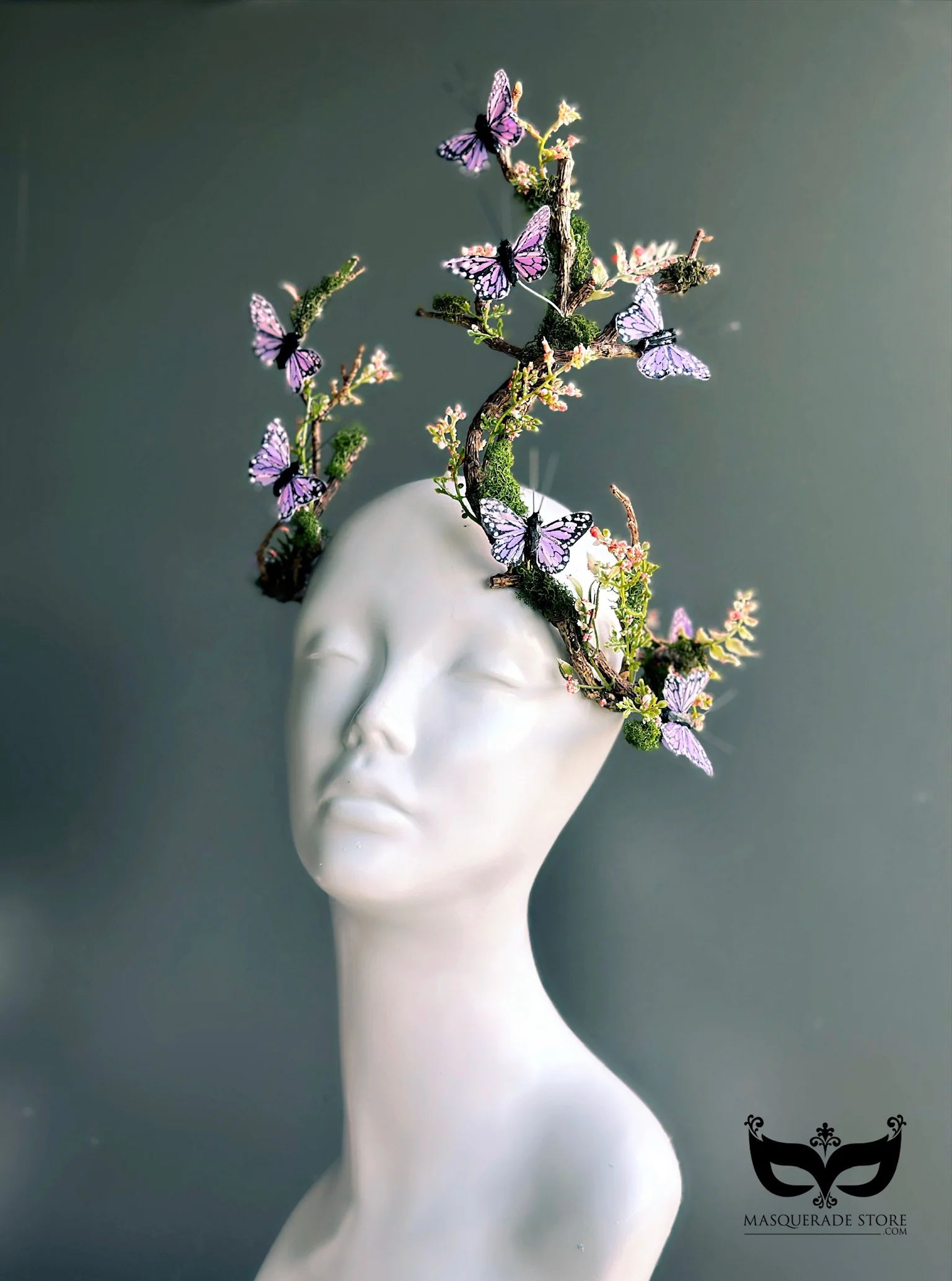Flutterwood Fae - Lilac Butterfly Headdress - Image 5