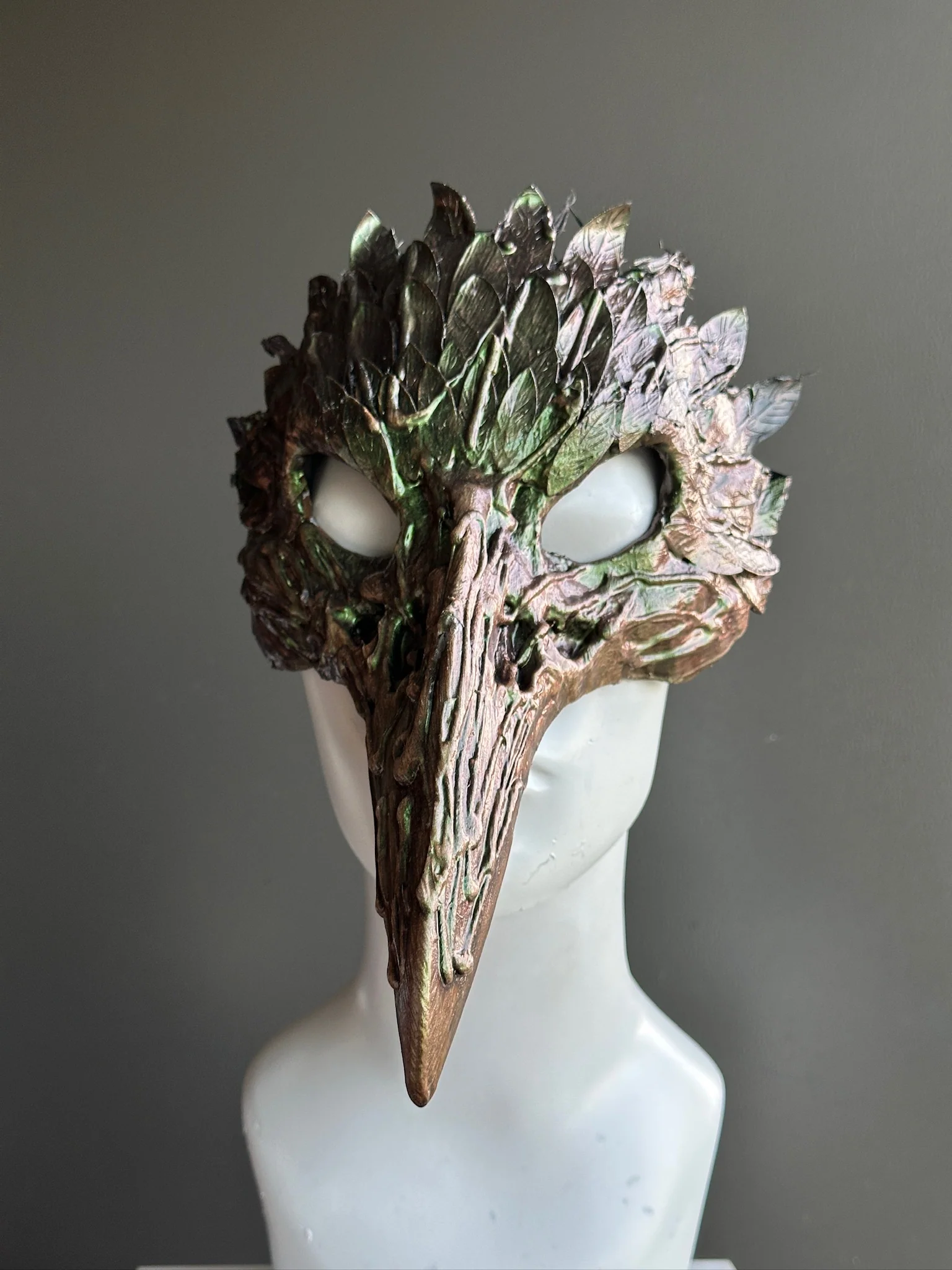 Bird Skull Mask - Green/Bronze - Image 2
