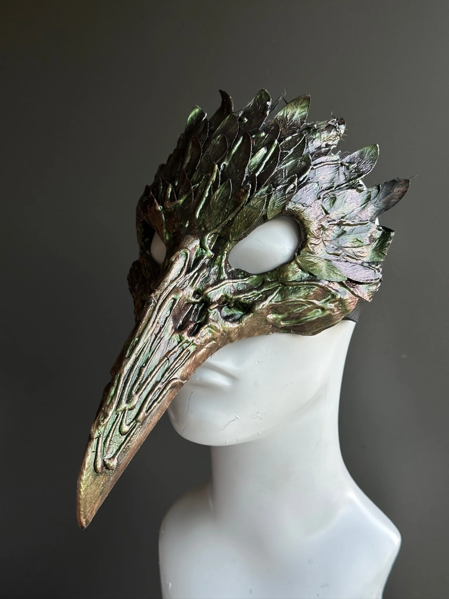 Bird Skull Mask - Green/Bronze - Image 3