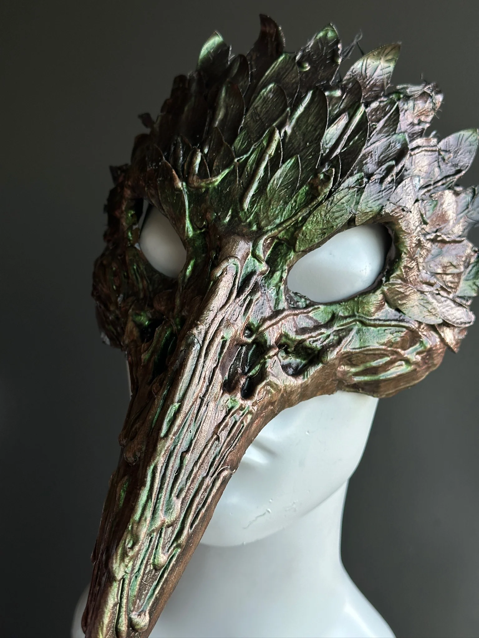 Bird Skull Mask - Green/Bronze - Image 4