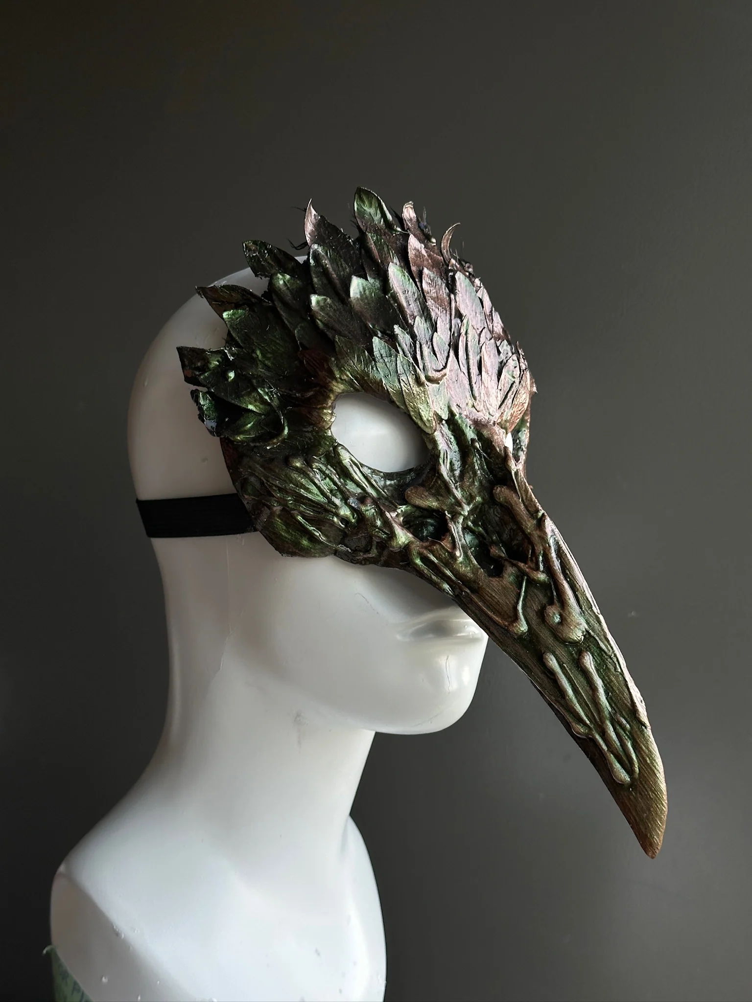 Bird Skull Mask - Green/Bronze - Image 5